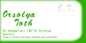 orsolya toth business card